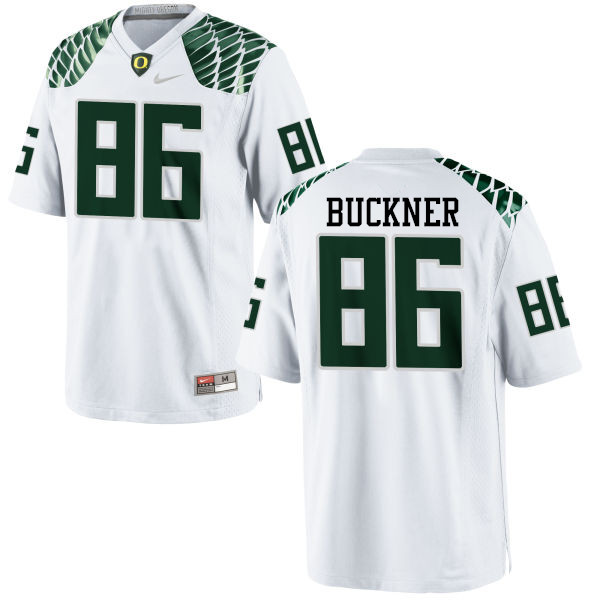 Men #86 Kyle Buckner Oregon Ducks College Football Jerseys-White - Click Image to Close
